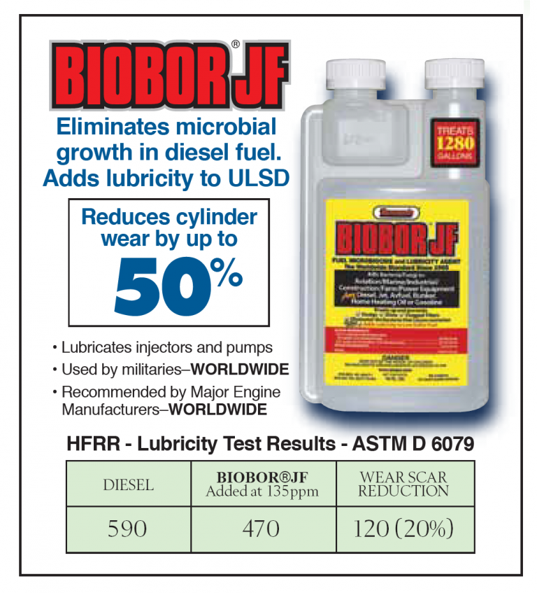 Long Term Storage of Diesel Biobor Fuel Additives